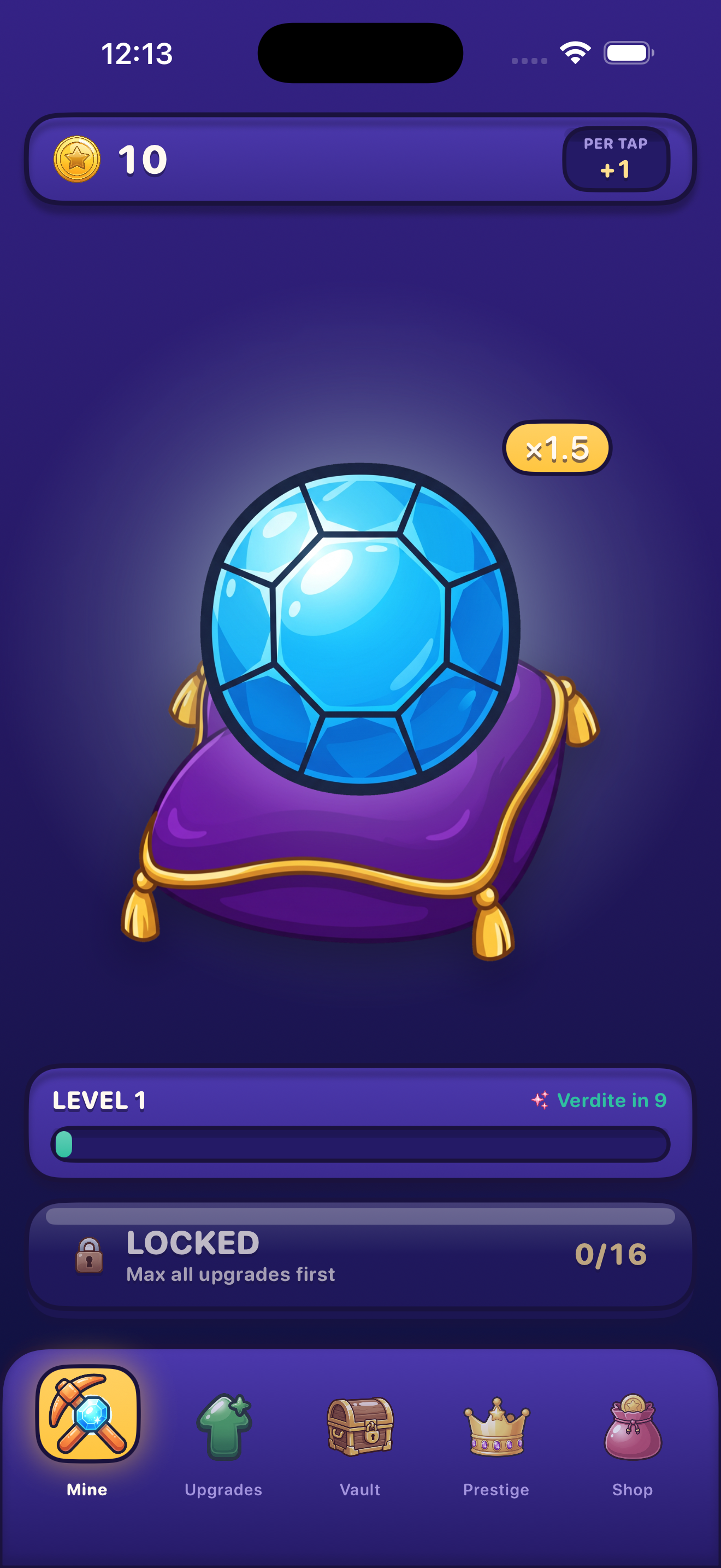Upgrades screen